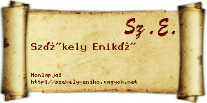 Székely Enikő névjegykártya